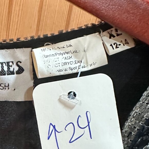 Vintage Silky Nites Silk & Beaded Evening Jacket XL PTP up to 24" EUC - Picture 16 of 16